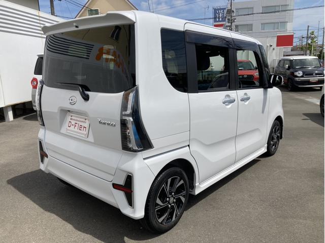 タントカスタムＸ１４インチアルミホイール　大型エアロバンパー　フルＬＥＤヘッドランプ　オート格納式カラードドアミラー　両側パワースライドドア　キーフリーシステム　プッシュボタンスタート（静岡県）の中古車