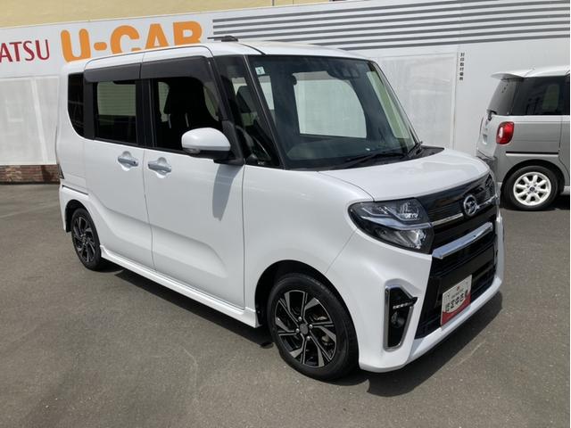 タントカスタムＸ１４インチアルミホイール　大型エアロバンパー　フルＬＥＤヘッドランプ　オート格納式カラードドアミラー　両側パワースライドドア　キーフリーシステム　プッシュボタンスタート（静岡県）の中古車