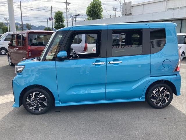 タントカスタムＸ１４インチアルミホイール　大型エアロバンパー　フルＬＥＤヘッドランプ　オート格納式カラードドアミラー　両側パワースライドドア　キーフリーシステム　プッシュボタンスタート（静岡県）の中古車