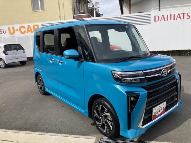 タントカスタムＸ１４インチアルミホイール　大型エアロバンパー　フルＬＥＤヘッドランプ　オート格納式カラードドアミラー　両側パワースライドドア　キーフリーシステム　プッシュボタンスタート（静岡県）の中古車