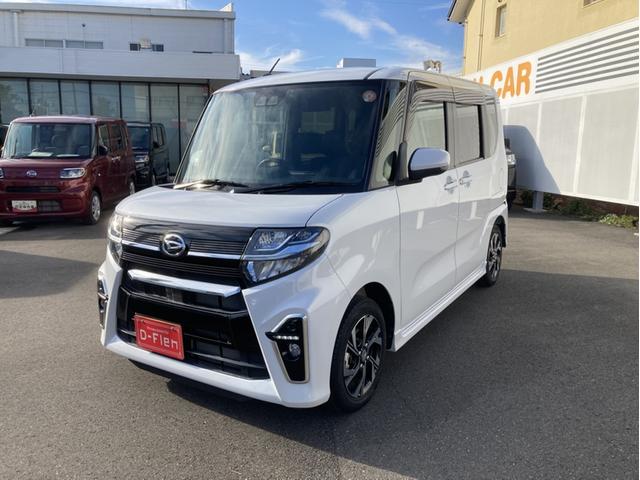 タントカスタムＸ１４インチアルミホイール　大型エアロバンパー　フルＬＥＤヘッドランプ　オート格納式カラードドアミラー　両側パワースライドドア　キーフリーシステム　プッシュボタンスタート（静岡県）の中古車