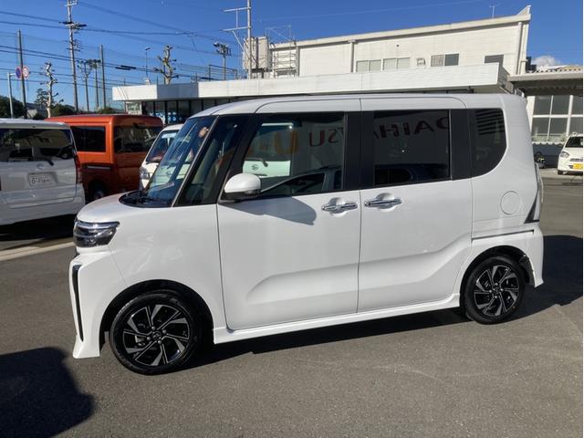 タントカスタムＸ１４インチアルミホイール　大型エアロバンパー　フルＬＥＤヘッドランプ　オート格納式カラードドアミラー　両側パワースライドドア　キーフリーシステム　プッシュボタンスタート（静岡県）の中古車