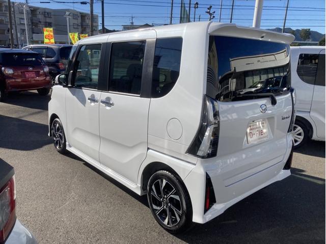 タントカスタムＸ１４インチアルミホイール　大型エアロバンパー　フルＬＥＤヘッドランプ　オート格納式カラードドアミラー　両側パワースライドドア　キーフリーシステム　プッシュボタンスタート（静岡県）の中古車