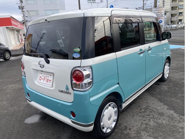 ムーヴキャンバスＸメイクアップリミテッド　ＳＡIII１４インチフルホイールキャップ　キーフリーシステム　両側パワースライドドア　オートエアコン（プッシュ式）　オートライト　置きラクボックス（静岡県）の中古車