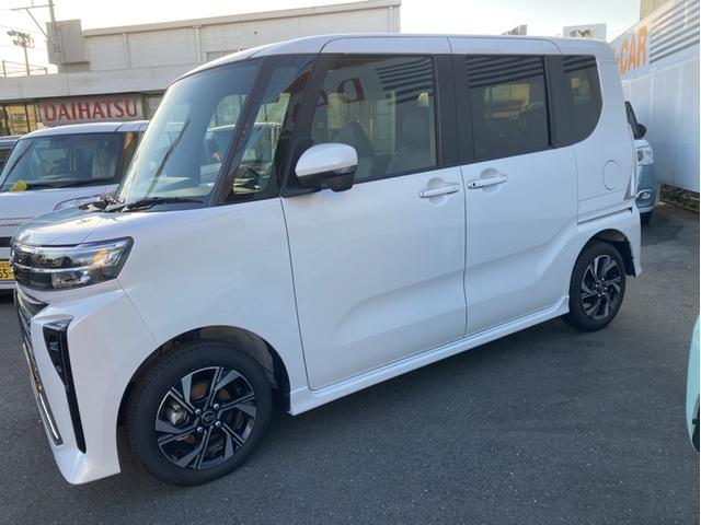 タントカスタムX14インチアルミホイール 大型エアロバンパー フルLEDヘッドランプ オート格納式カラードドアミラー 両側パワースライドドア キーフリーシステム プッシュボタンスタート(静岡県)の中古車