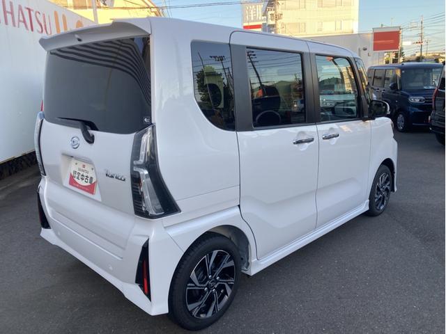 タントカスタムX14インチアルミホイール 大型エアロバンパー フルLEDヘッドランプ オート格納式カラードドアミラー 両側パワースライドドア キーフリーシステム プッシュボタンスタート(静岡県)の中古車