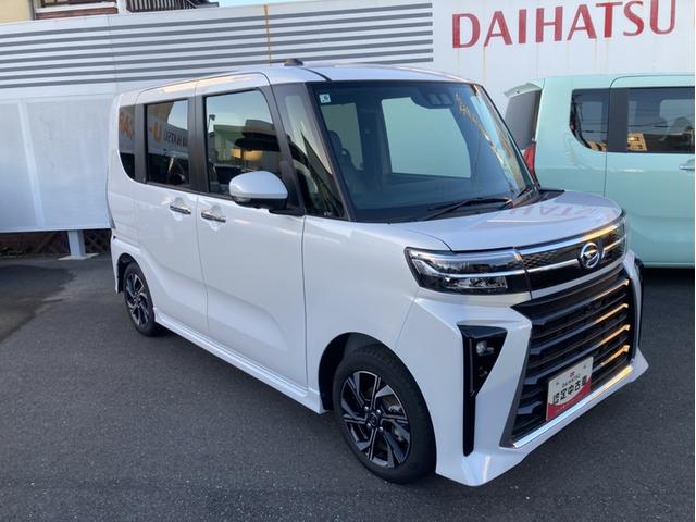 タントカスタムX14インチアルミホイール 大型エアロバンパー フルLEDヘッドランプ オート格納式カラードドアミラー 両側パワースライドドア キーフリーシステム プッシュボタンスタート(静岡県)の中古車