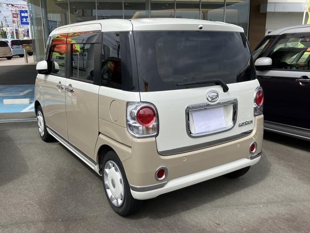 ムーヴキャンバスＧメイクアップリミテッド　ＳＡIII１４インチフルホイールキャップ　ＬＥＤヘッドランプ　キーフリーシステム　両側パワースライドドア　オートエアコン（プッシュ式）　オートライト　置きラクボックス（静岡県）の中古車