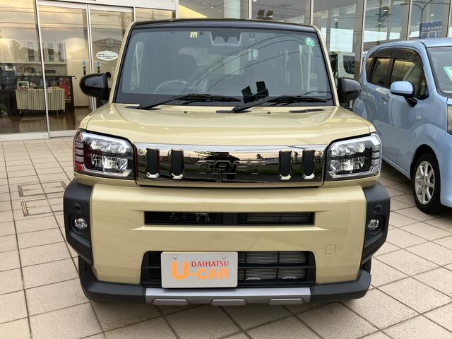 タフトＧターボ　ダーククロムベンチャー１５インチアルミホイール（シルバー塗装）　オートレベリング機能付フルＬＥＤヘッドランプ　ＬＥＤフォグランプ　本革巻ステアリングホイール　本革巻インパネセンターシフト（静岡県）の中古車