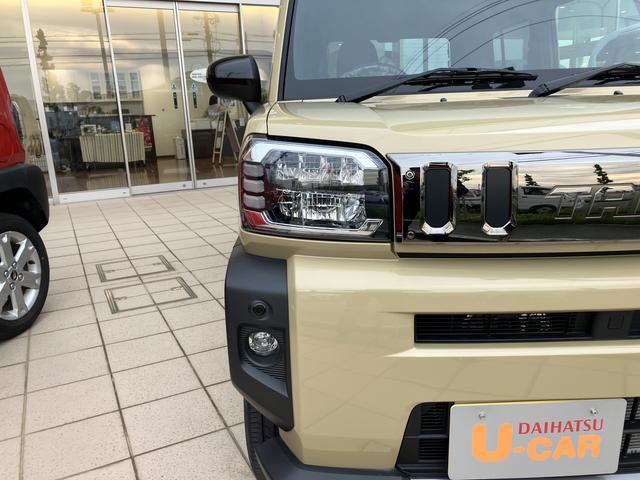 タフトＧターボ　ダーククロムベンチャー１５インチアルミホイール（シルバー塗装）　オートレベリング機能付フルＬＥＤヘッドランプ　ＬＥＤフォグランプ　本革巻ステアリングホイール　本革巻インパネセンターシフト（静岡県）の中古車