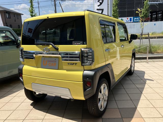 タフトＧターボ　クロムベンチャー１５インチアルミホイール（シルバー塗装）　オートレベリング機能付フルＬＥＤヘッドランプ　ＬＥＤフォグランプ　本革巻ステアリングホイール　本革巻インパネセンターシフト（静岡県）の中古車