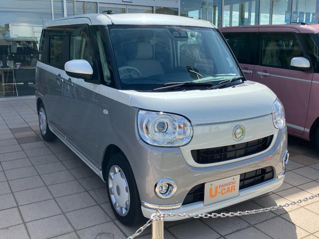 ムーヴキャンバスＧメイクアップＶＳ　ＳＡIII１４インチフルホイールキャップ　ＬＥＤヘッドランプ　キーフリーシステム　両側パワースライドドア　オートエアコン（プッシュ式）　オートライト　置きラクボックス（静岡県）の中古車