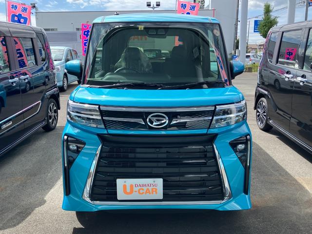 タントカスタムＸ１４インチアルミホイール　大型エアロバンパー　フルＬＥＤヘッドランプ　オート格納式カラードドアミラー　両側パワースライドドア　キーフリーシステム　プッシュボタンスタート（静岡県）の中古車