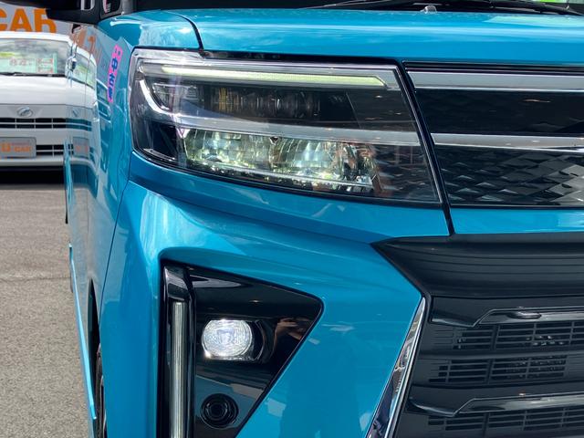 タントカスタムＸ１４インチアルミホイール　大型エアロバンパー　フルＬＥＤヘッドランプ　オート格納式カラードドアミラー　両側パワースライドドア　キーフリーシステム　プッシュボタンスタート（静岡県）の中古車