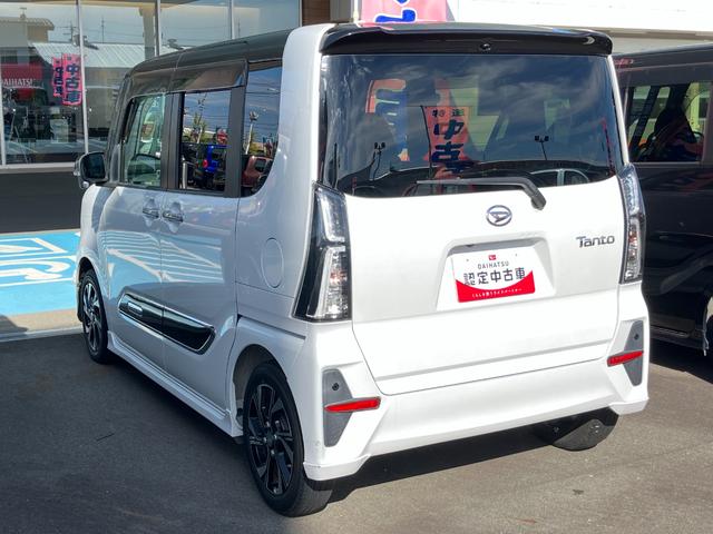 タントカスタムＸ１４インチアルミホイール　大型エアロバンパー　フルＬＥＤヘッドランプ　オート格納式カラードドアミラー　両側パワースライドドア　キーフリーシステム　プッシュボタンスタート（静岡県）の中古車