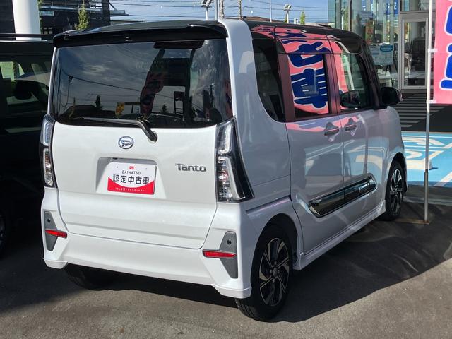 タントカスタムＸ１４インチアルミホイール　大型エアロバンパー　フルＬＥＤヘッドランプ　オート格納式カラードドアミラー　両側パワースライドドア　キーフリーシステム　プッシュボタンスタート（静岡県）の中古車
