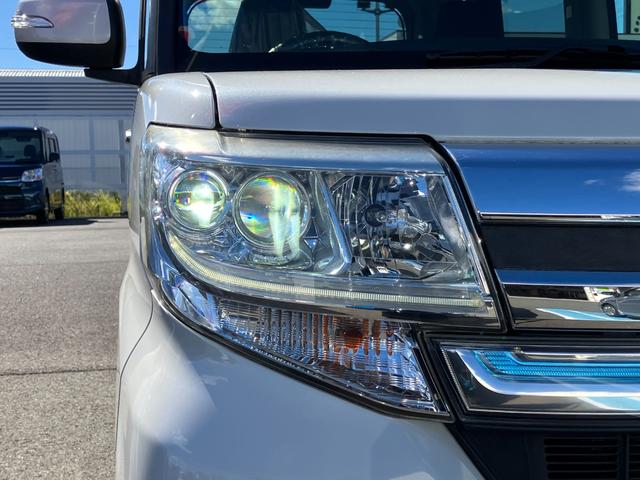 タントカスタムＲＳ１５インチアルミホイール　大型エアロバンパー　ＬＥＤヘッドランプ　オート格納式カラードドアミラー　本革巻ステアリングホイール　両側パワースライドドア（静岡県）の中古車