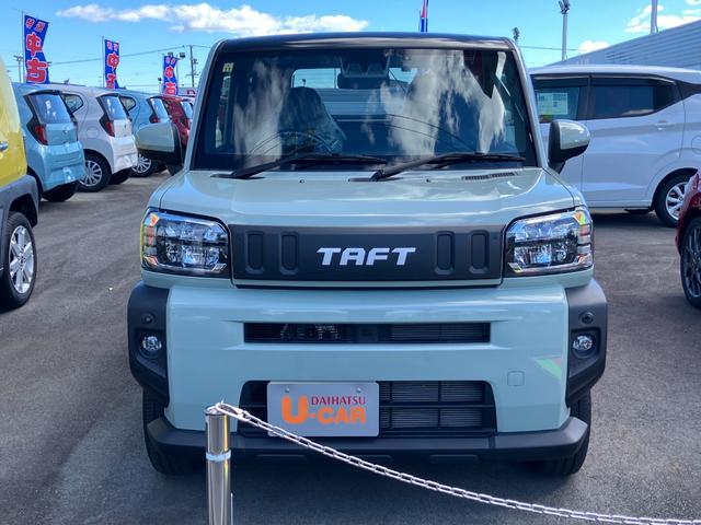 タフトＧターボ１５インチアルミホイール　オートレベリング機能付フルＬＥＤヘッドランプ　ＬＥＤフォグランプ　本革巻ステアリングホイール　本革巻インパネセンターシフト　ＴＦＴカラーマルチインフォメーションディスプレイ（静岡県）の中古車