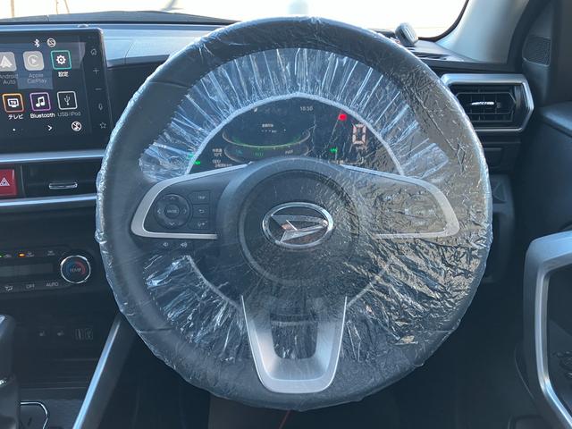 ロッキープレミアムG HEV17インチアルミホイール UVIRカット遮音ガラス フルLEDヘッドランプ キーフリーシステム 革巻きステアリングホイール 本革シフトノブ アクティブマルチインフォメーションメーター(静岡県)の中古車