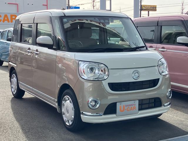 ムーヴキャンバスGメイクアップVS SAIII14インチフルホイールキャップ LEDヘッドランプ キーフリーシステム 両側パワースライドドア オートエアコン(プッシュ式) オートライト 置きラクボックス(静岡県)の中古車