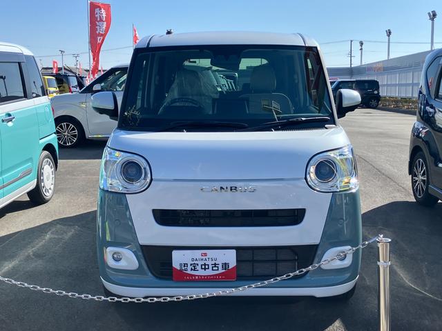 ムーヴキャンバスストライプスGターボ14インチフルホイールキャップ LEDヘッドランプ LEDフォグランプ ホっとカップホルダー 両側パワースライドドア キーフリーシステム プッシュボタンスタート UVカットガラス(静岡県)の中古車