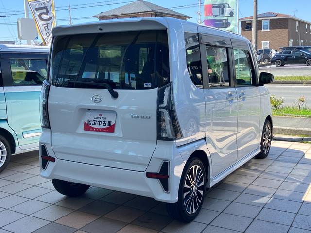 タントカスタムＲＳ１５インチアルミホイール　キーフリーシステム　プッシュボタンスタート　オートエアコン（プッシュ式）　フルＬＥＤヘッドランプ　オート格納式カラードドアミラー　本革巻ステアリングホイール（静岡県）の中古車