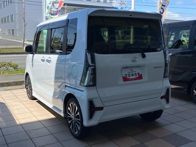 タントカスタムＲＳ１５インチアルミホイール　キーフリーシステム　プッシュボタンスタート　オートエアコン（プッシュ式）　フルＬＥＤヘッドランプ　オート格納式カラードドアミラー　本革巻ステアリングホイール（静岡県）の中古車