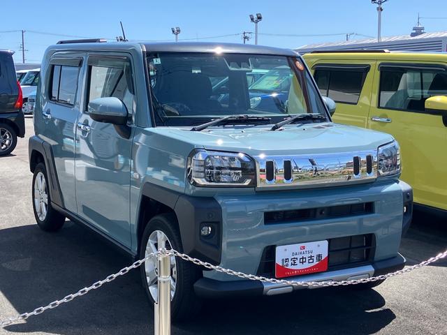 タフトＧ　クロムベンチャーメッキドアアウターハンドル　１５インチアルミホイール　オートレベリング機能付フルＬＥＤヘッドランプ　ＬＥＤフォグランプ　本革巻ステアリングホイール　本革巻インパネセンターシフト（静岡県）の中古車