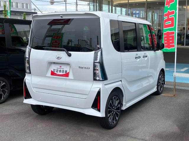 タントカスタムＲＳ１５インチアルミホイール　キーフリーシステム　プッシュボタンスタート　オートエアコン（プッシュ式）　フルＬＥＤヘッドランプ　オート格納式カラードドアミラー　本革巻ステアリングホイール（静岡県）の中古車
