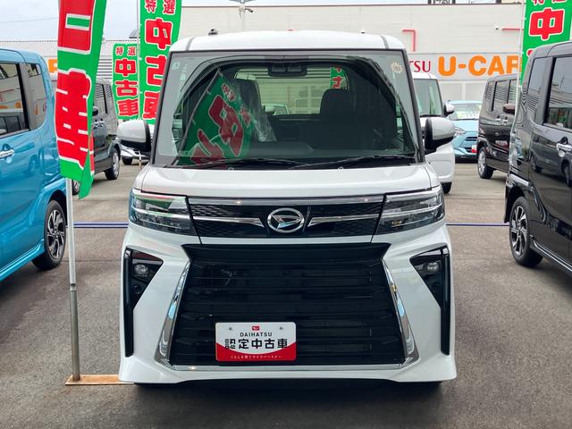 タントカスタムＲＳ１５インチアルミホイール　キーフリーシステム　プッシュボタンスタート　オートエアコン（プッシュ式）　フルＬＥＤヘッドランプ　オート格納式カラードドアミラー　本革巻ステアリングホイール（静岡県）の中古車
