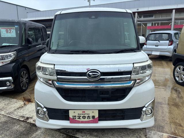 タント 中古車 カスタムＲＳ　トップエディションＳＡＩＩ１５インチアルミホイール　大型エアロバンパー　ＬＥＤヘッドランプ　オート格納式カラードドアミラー　本革巻ステアリングホイール　両側パワースライドドア