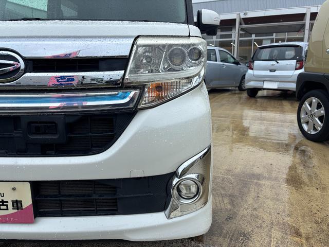 タントカスタムRS トップエディションSAII15インチアルミホイール 大型エアロバンパー LEDヘッドランプ オート格納式カラードドアミラー 本革巻ステアリングホイール 両側パワースライドドア(静岡県)の中古車