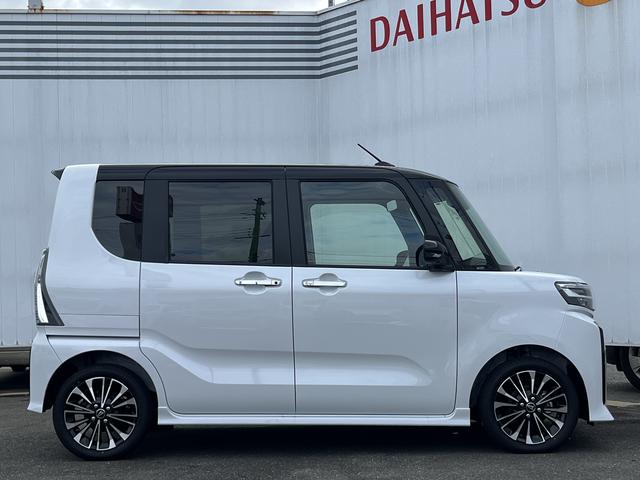 タントカスタムＲＳ　ターボ　雹害車両　両側電動ドア　スマートキー雹害車両　１年保証　両側電動スライドドア　前後コーナーセンサー　前席シートヒーター　オートマチックハイビーム　ＬＥＤヘッドライト　オートブレーキホールド　スマートキー　１５インチ純正アルミホイール（兵庫県）の中古車