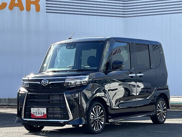 タントカスタムＲＳ　ターボ　雹害車両　４ＷＤ　両側電動スライドドア雹害車両　１年保証　両側電動スライドドア　４ＷＤ　前後コーナーセンサー　前席シートヒーター　オートマチックハイビーム　ＬＥＤヘッドライト　オートブレーキホールド　１５インチ純正アルミホイール（兵庫県）の中古車