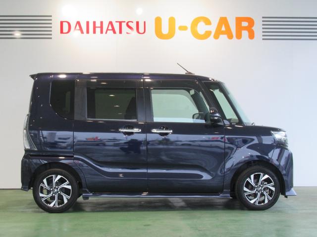 タントカスタムＸナビ　プッシュボタンスタ−ト　電動パーキング　両側電動スライドドア　コ−ナ−センサ−　衝突被害軽減ブレーキ　アイドリングストップ機能　フロントシ−トシ−タ−　バックカメラ　ＬＥＤヘッドライト（奈良県）の中古車