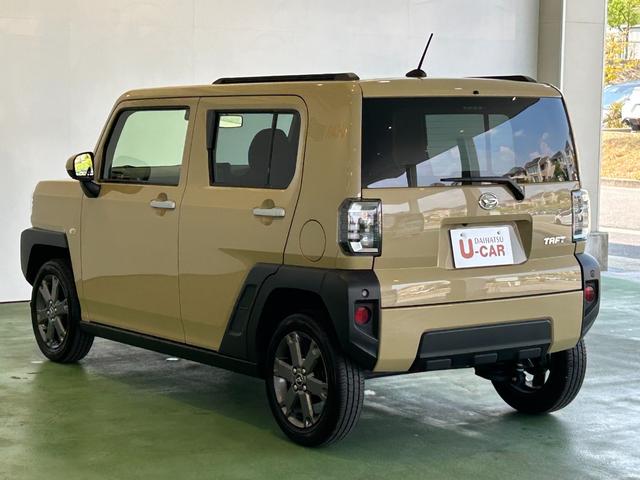タフトＧターボ６．２インチディスプレイオーディオ　シ−トヒ−タ−　プッシュボタンスタ−ト　衝突被害軽減ブレーキ　コ−ナ−センサ−　アイドリングストップ機能　クルコン　電動パーキング　バックカメラ　ＬＥＤヘッドライト（奈良県）の中古車