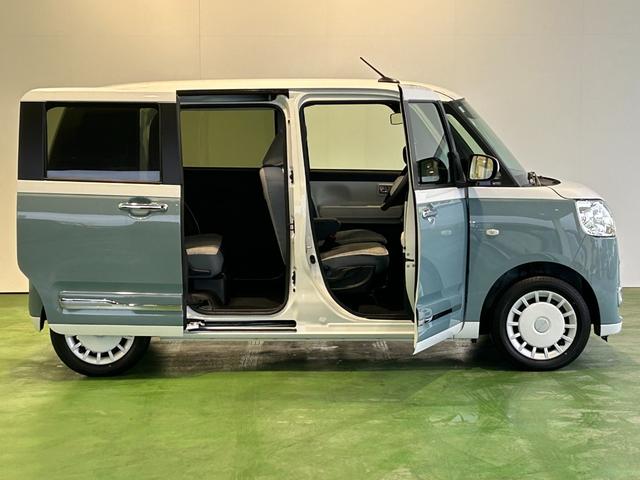 ムーヴキャンバスストライプスＧナビ　ドラレコ　シ−トヒ−タ−　電動パーキング　両側電動スライドドア　コ−ナ−センサ−　プッシュボタンスタ−ト　衝突被害軽減ブレーキ　ＬＥＤヘッドライト（奈良県）の中古車