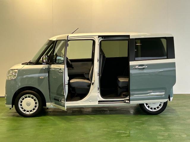 ムーヴキャンバスストライプスＧナビ　ドラレコ　シ−トヒ−タ−　電動パーキング　両側電動スライドドア　コ−ナ−センサ−　プッシュボタンスタ−ト　衝突被害軽減ブレーキ　ＬＥＤヘッドライト（奈良県）の中古車