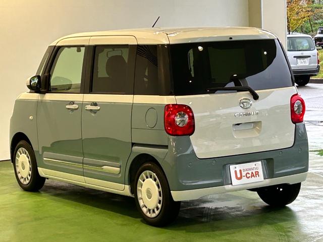 ムーヴキャンバスストライプスＧナビ　ドラレコ　シ−トヒ−タ−　電動パーキング　両側電動スライドドア　コ−ナ−センサ−　プッシュボタンスタ−ト　衝突被害軽減ブレーキ　ＬＥＤヘッドライト（奈良県）の中古車