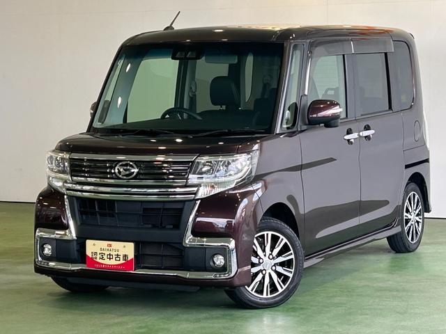 タントカスタムＸ　トップエディションＳＡIIIナビ　片側電動スライドドア　プッシュボタンスタ−ト　オ−トハイビ−ム　アイドリングストップ機能　衝突被害軽減ブレーキ　バックカメラ（奈良県）の中古車