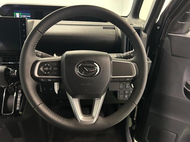 タントカスタムRSタ−ボ ディスプレイオーディオ 電動パーキング 両側電動スライドドア プッシュボタンスタ−ト 衝突被害軽減ブレーキ コ−ナ−センサ− アイドリングストップ機能 シ−トヒ−タ− バックカメラ(奈良県)の中古車