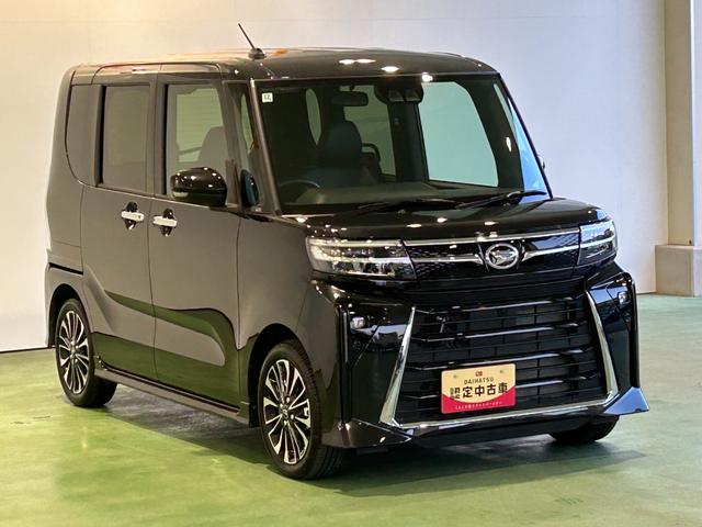 タントカスタムRSタ−ボ ディスプレイオーディオ 電動パーキング 両側電動スライドドア プッシュボタンスタ−ト 衝突被害軽減ブレーキ コ−ナ−センサ− アイドリングストップ機能 シ−トヒ−タ− バックカメラ(奈良県)の中古車