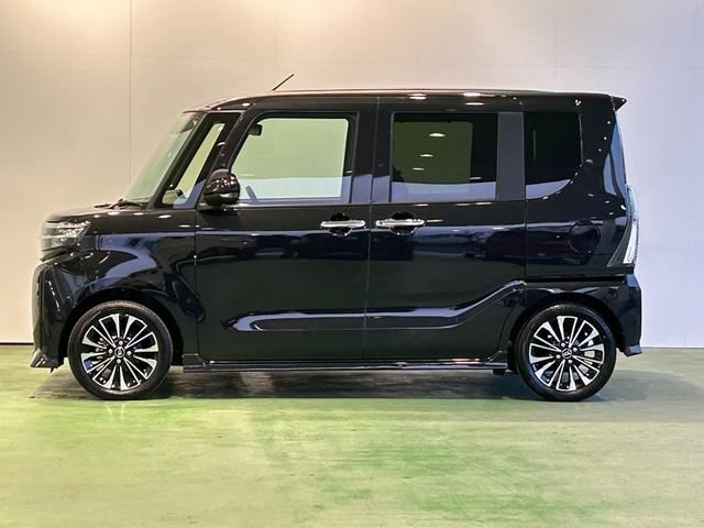 タントカスタムRSタ−ボ ディスプレイオーディオ 電動パーキング 両側電動スライドドア プッシュボタンスタ−ト 衝突被害軽減ブレーキ コ−ナ−センサ− アイドリングストップ機能 シ−トヒ−タ− バックカメラ(奈良県)の中古車