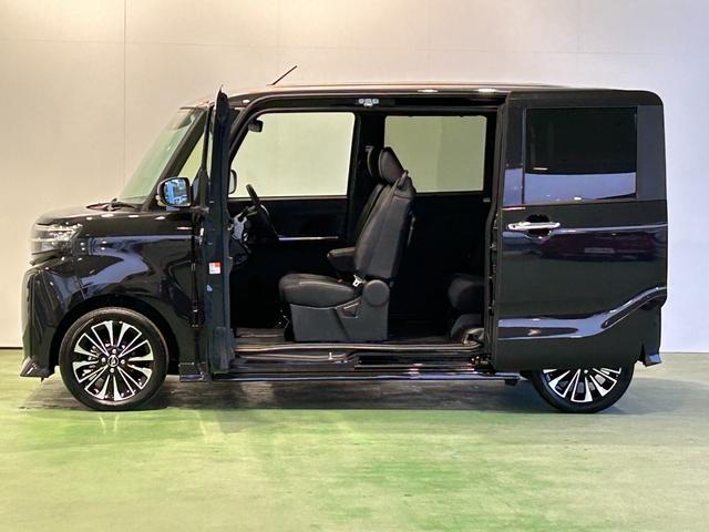 タントカスタムRSタ−ボ ディスプレイオーディオ 電動パーキング 両側電動スライドドア プッシュボタンスタ−ト 衝突被害軽減ブレーキ コ−ナ−センサ− アイドリングストップ機能 シ−トヒ−タ− バックカメラ(奈良県)の中古車