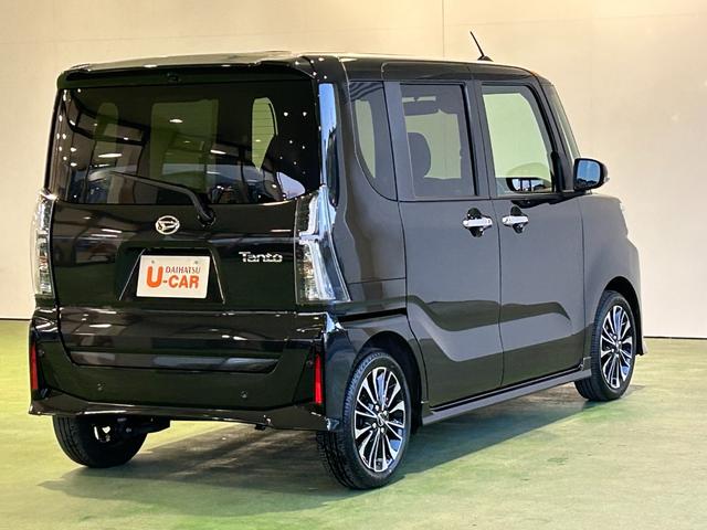 タントカスタムRSタ−ボ ディスプレイオーディオ 電動パーキング 両側電動スライドドア プッシュボタンスタ−ト 衝突被害軽減ブレーキ コ−ナ−センサ− アイドリングストップ機能 シ−トヒ−タ− バックカメラ(奈良県)の中古車