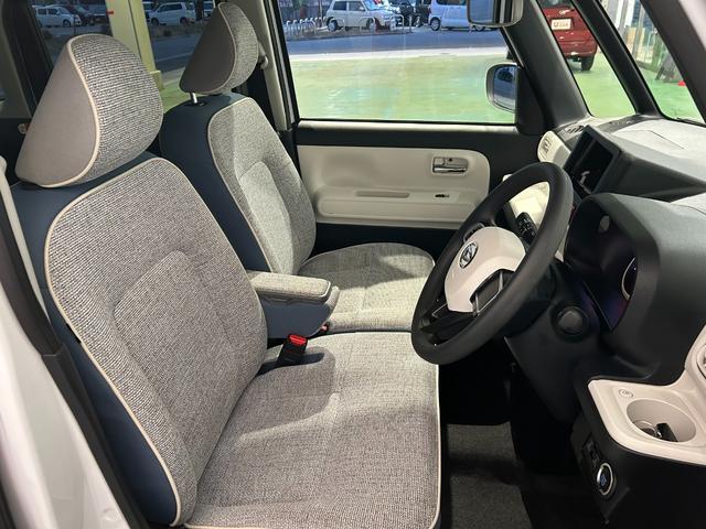 ムーヴキャンバスストライプスＧ電動パーキング　プッシュボタンスタ−ト　両側電動スライドドア　コ−ナ−センサ−　衝突被害軽減ブレーキ　アイドリングストップ機能　シ−トヒ−タ−　パノラマモニタ−対応　ＬＥＤヘッドライト（奈良県）の中古車