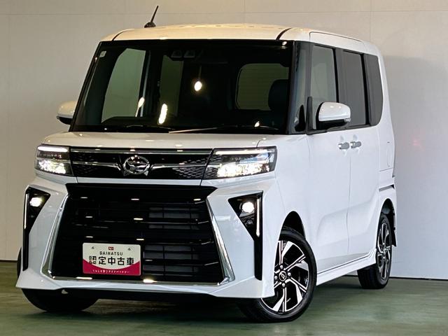 タントカスタムＸディスプレイオーディオ　電動パーキング　両側電動スライドドア　プッシュボタンスタ−ト　衝突被害軽減ブレーキ　コ−ナ−センサ−　アイドリングストップ機能　シ−トヒ−タ−　バックカメラ　ＬＥＤヘッドライト（奈良県）の中古車