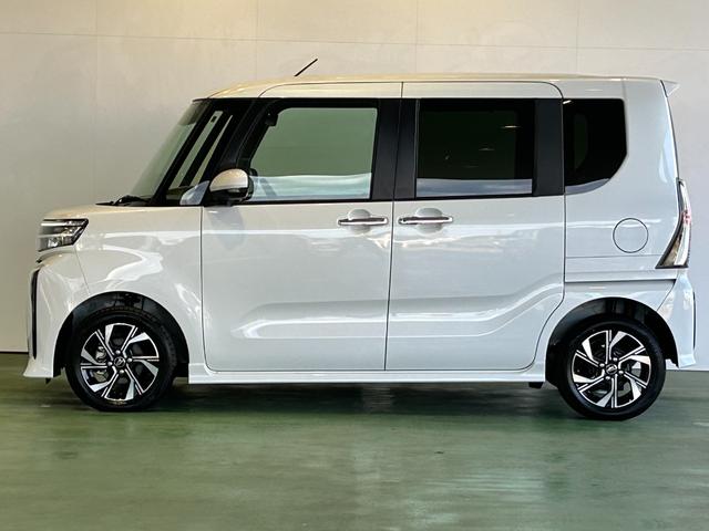 タントカスタムＸディスプレイオーディオ　電動パーキング　両側電動スライドドア　プッシュボタンスタ−ト　衝突被害軽減ブレーキ　コ−ナ−センサ−　アイドリングストップ機能　シ−トヒ−タ−　バックカメラ　ＬＥＤヘッドライト（奈良県）の中古車