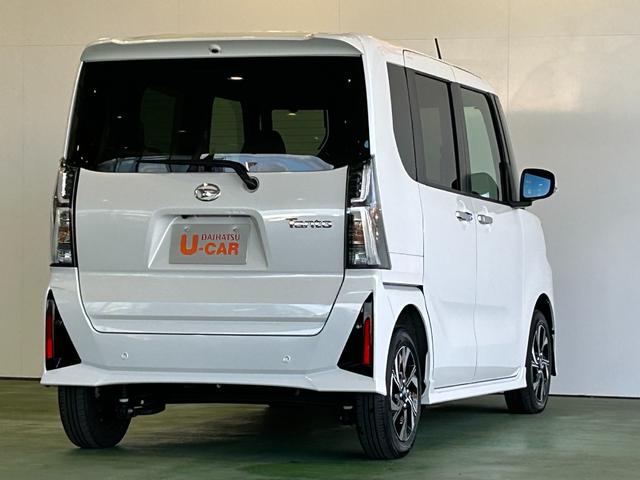 タントカスタムＸディスプレイオーディオ　電動パーキング　両側電動スライドドア　プッシュボタンスタ−ト　衝突被害軽減ブレーキ　コ−ナ−センサ−　アイドリングストップ機能　シ−トヒ−タ−　バックカメラ　ＬＥＤヘッドライト（奈良県）の中古車