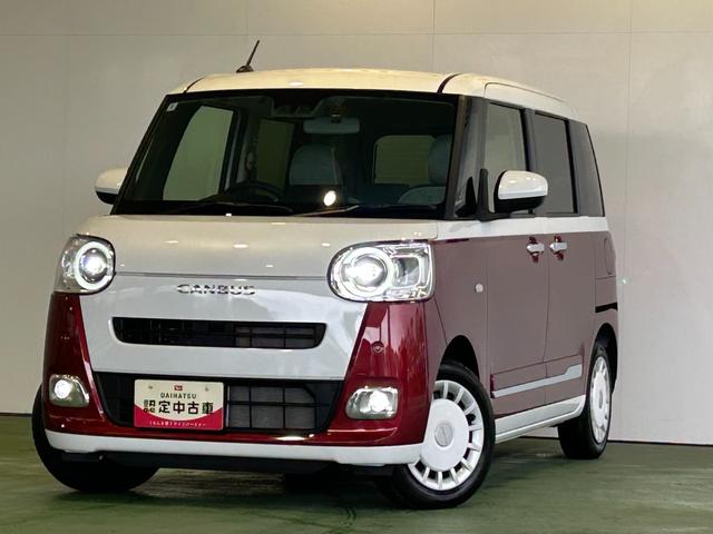 ムーヴキャンバスストライプスＧナビ　ドラレコ　ＥＴＣ　プッシュボタンスタ−ト　両側電動スライドドア　コ−ナ−センサ−　衝突被害軽減ブレーキ　アイドリングストップ機能　電動パーキング　シ−トヒ−タ−　バックカメラ（奈良県）の中古車